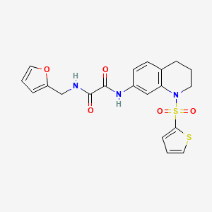N1-(furan-2-ylmethyl)-N2-(1-(thiophen-2-ylsulfonyl)-1,2,3,4-tetrahydroquinolin-7-yl)oxalamide