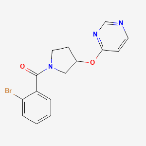 (2-Bromophenyl)(3-(pyrimidin-4-yloxy)pyrrolidin-1-yl)methanone