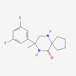 8-(3,5-Difluorophenyl)-8-methyl-6,9-diazaspiro[4.5]decan-10-one
