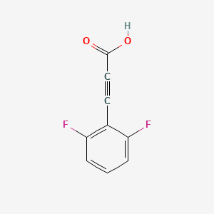 molecular formula C9H4F2O2 B2677483 3-(2,6-Difluorophenyl)prop-2-ynoic acid CAS No. 935475-84-6