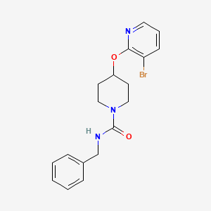 molecular formula C18H20BrN3O2 B2677486 N-benzyl-4-((3-bromopyridin-2-yl)oxy)piperidine-1-carboxamide CAS No. 1448044-40-3
