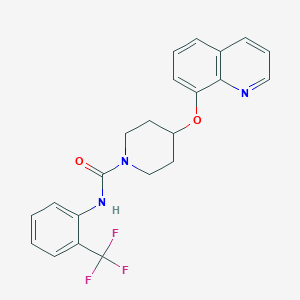 4-(quinolin-8-yloxy)-N-(2-(trifluoromethyl)phenyl)piperidine-1-carboxamide