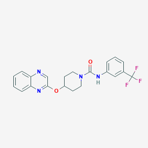 4-(quinoxalin-2-yloxy)-N-(3-(trifluoromethyl)phenyl)piperidine-1-carboxamide