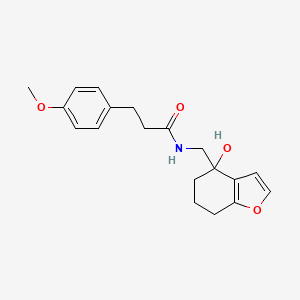 molecular formula C19H23NO4 B2677499 N-((4-hydroxy-4,5,6,7-tetrahydrobenzofuran-4-yl)methyl)-3-(4-methoxyphenyl)propanamide CAS No. 2309184-88-9