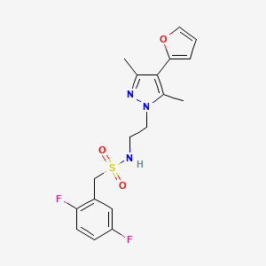1-(2,5-difluorophenyl)-N-(2-(4-(furan-2-yl)-3,5-dimethyl-1H-pyrazol-1-yl)ethyl)methanesulfonamide