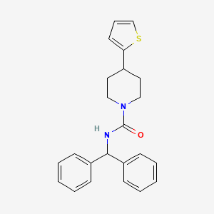 molecular formula C23H24N2OS B2677521 N-benzhydryl-4-(thiophen-2-yl)piperidine-1-carboxamide CAS No. 1396798-77-8