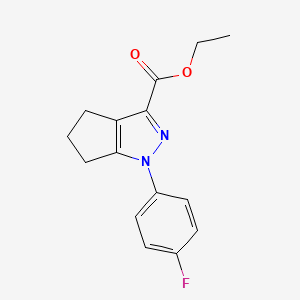 ethyl 1-(4-fluorophenyl)-1H,4H,5H,6H-cyclopenta[c]pyrazole-3-carboxylate