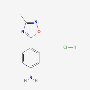 4-(3-Methyl-1,2,4-oxadiazol-5-yl)aniline;hydrochloride