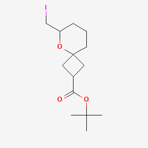 Tert-butyl 6-(iodomethyl)-5-oxaspiro[3.5]nonane-2-carboxylate