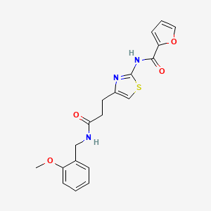 N-(4-(3-((2-methoxybenzyl)amino)-3-oxopropyl)thiazol-2-yl)furan-2-carboxamide