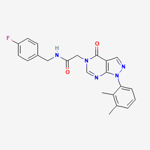 2-[1-(2,3-dimethylphenyl)-4-oxopyrazolo[3,4-d]pyrimidin-5-yl]-N-[(4-fluorophenyl)methyl]acetamide
