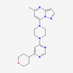 5-Methyl-7-[4-[6-(oxan-4-yl)pyrimidin-4-yl]piperazin-1-yl]pyrazolo[1,5-a]pyrimidine