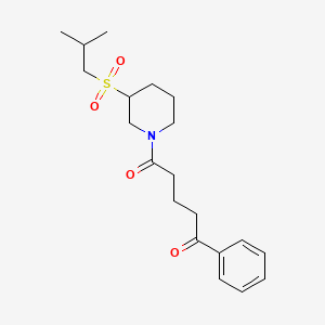 1-[3-(2-Methylpropanesulfonyl)piperidin-1-yl]-5-phenylpentane-1,5-dione