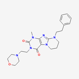 1-methyl-3-(2-morpholinoethyl)-9-phenethyl-6,7,8,9-tetrahydropyrimido[2,1-f]purine-2,4(1H,3H)-dione