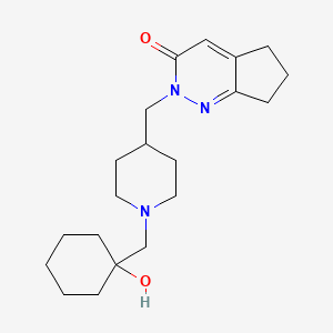 2-({1-[(1-hydroxycyclohexyl)methyl]piperidin-4-yl}methyl)-2H,3H,5H,6H,7H-cyclopenta[c]pyridazin-3-one