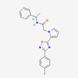 2-{2-[3-(4-fluorophenyl)-1,2,4-oxadiazol-5-yl]-1H-pyrrol-1-yl}-N-(1-phenylethyl)acetamide