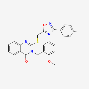 3-(2-methoxybenzyl)-2-(((3-(p-tolyl)-1,2,4-oxadiazol-5-yl)methyl)thio)quinazolin-4(3H)-one