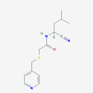 N-(1-cyano-3-methylbutyl)-2-{[(pyridin-4-yl)methyl]sulfanyl}acetamide