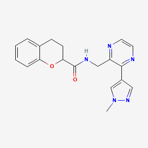 N-((3-(1-methyl-1H-pyrazol-4-yl)pyrazin-2-yl)methyl)chroman-2-carboxamide