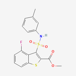 Methyl 4-fluoro-3-[(3-methylphenyl)sulfamoyl]-1-benzothiophene-2-carboxylate