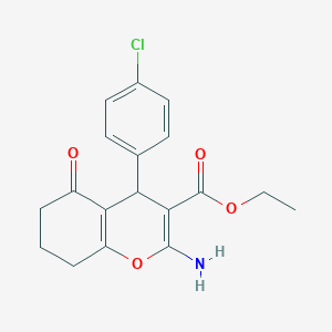 ethyl 2-amino-4-(4-chlorophenyl)-5-oxo-5,6,7,8-tetrahydro-4H-chromene-3-carboxylate