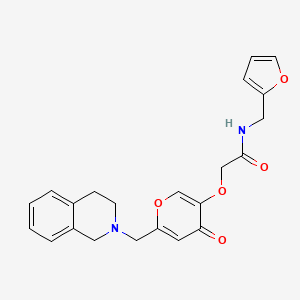 2-[6-(3,4-dihydro-1H-isoquinolin-2-ylmethyl)-4-oxopyran-3-yl]oxy-N-(furan-2-ylmethyl)acetamide