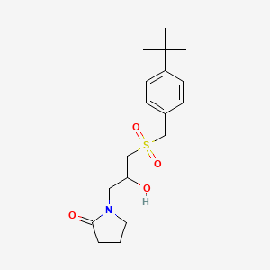 1-(3-{[4-(Tert-butyl)benzyl]sulfonyl}-2-hydroxypropyl)-2-pyrrolidinone