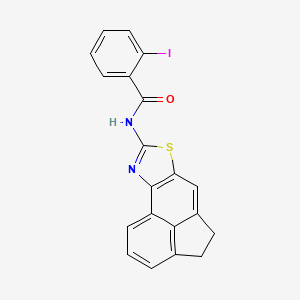 molecular formula C20H13IN2OS B2677659 N-(4,5-dihydroacenaphtho[5,4-d]thiazol-8-yl)-2-iodobenzamide CAS No. 477326-12-8