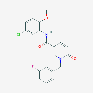 molecular formula C20H16ClFN2O3 B2677663 N-(5-chloro-2-methoxyphenyl)-1-[(3-fluorophenyl)methyl]-6-oxo-1,6-dihydropyridine-3-carboxamide CAS No. 941953-79-3