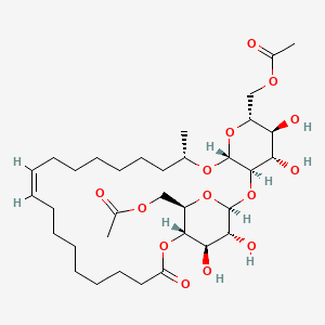 molecular formula C34H56O14 B2677676 Lactonic Sophorolipid 