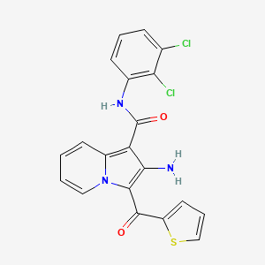 molecular formula C20H13Cl2N3O2S B2677687 2-amino-N-(2,3-dichlorophenyl)-3-(thiophene-2-carbonyl)indolizine-1-carboxamide CAS No. 898453-55-9