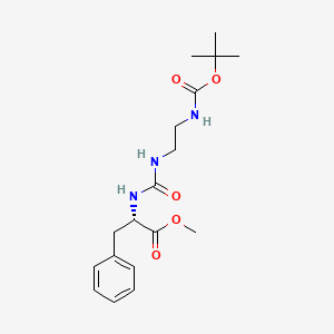 molecular formula C18H27N3O5 B2677703 methyl N-({2-[(tert-butoxycarbonyl)amino]ethyl}carbamoyl)-L-phenylalaninate CAS No. 1014104-49-4