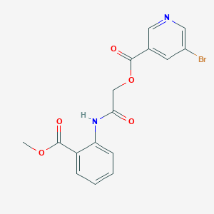 molecular formula C16H13BrN2O5 B2677705 [2-(2-Methoxycarbonylanilino)-2-oxoethyl] 5-bromopyridine-3-carboxylate CAS No. 1002029-63-1
