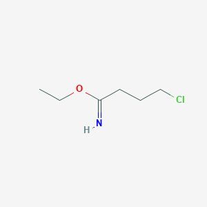 molecular formula C6H12ClNO B2677711 4-Chloro-butyrimidic acid ethyl ester CAS No. 344329-67-5