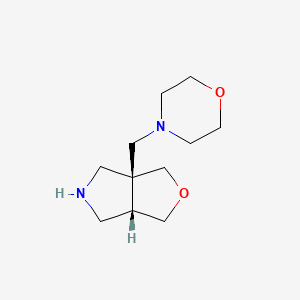 molecular formula C11H20N2O2 B2677724 rac-4-{[(3aR,6aS)-hexahydro-1H-furo[3,4-c]pyrrol-3a-yl]methyl}morpholine CAS No. 2241130-55-0