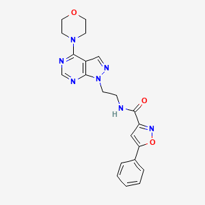 N-(2-(4-morpholino-1H-pyrazolo[3,4-d]pyrimidin-1-yl)ethyl)-5-phenylisoxazole-3-carboxamide