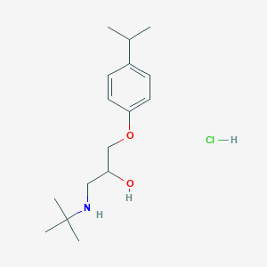molecular formula C16H28ClNO2 B2677763 1-(Tert-butylamino)-3-(4-isopropylphenoxy)propan-2-ol hydrochloride CAS No. 464877-49-4