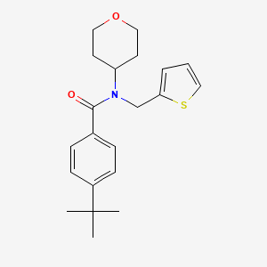 molecular formula C21H27NO2S B2677771 4-tert-butyl-N-(oxan-4-yl)-N-[(thiophen-2-yl)methyl]benzamide CAS No. 1706073-15-5