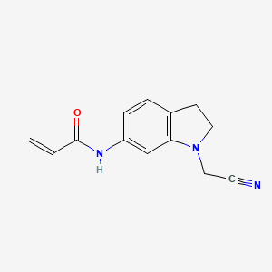 molecular formula C13H13N3O B2677783 N-(1-(Cyanomethyl)indolin-6-yl)acrylamide CAS No. 2248782-39-8