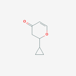 molecular formula C8H10O2 B2677794 2-cyclopropyl-3,4-dihydro-2H-pyran-4-one CAS No. 1341600-53-0