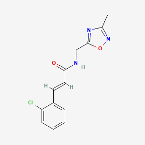 molecular formula C13H12ClN3O2 B2677797 (2E)-3-(2-chlorophenyl)-N-[(3-methyl-1,2,4-oxadiazol-5-yl)methyl]prop-2-enamide CAS No. 1207061-40-2