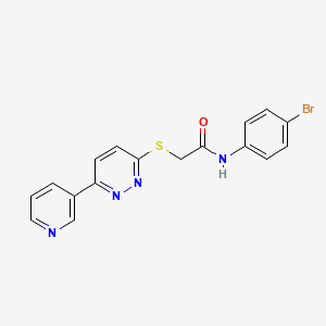 molecular formula C17H13BrN4OS B2677805 N-(4-bromophenyl)-2-{[6-(pyridin-3-yl)pyridazin-3-yl]sulfanyl}acetamide CAS No. 872702-11-9