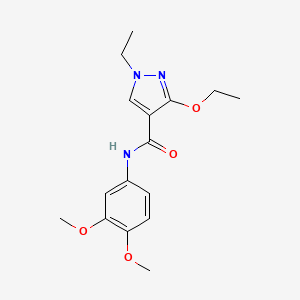 molecular formula C16H21N3O4 B2677822 N-(3,4-dimethoxyphenyl)-3-ethoxy-1-ethyl-1H-pyrazole-4-carboxamide CAS No. 1014067-53-8