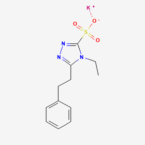 molecular formula C12H14KN3O3S B2677832 potassium 4-ethyl-5-(2-phenylethyl)-4H-1,2,4-triazole-3-sulfonate CAS No. 1864054-14-7