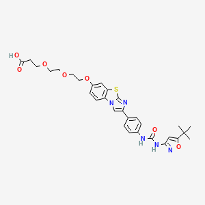 molecular formula C30H33N5O7S B2677890 Desmorpholinyl Quizartinib-PEG2-COOH 