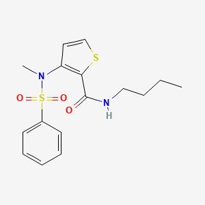 molecular formula C16H20N2O3S2 B2677891 N-butyl-3-(N-methylbenzenesulfonamido)thiophene-2-carboxamide CAS No. 1116017-30-1