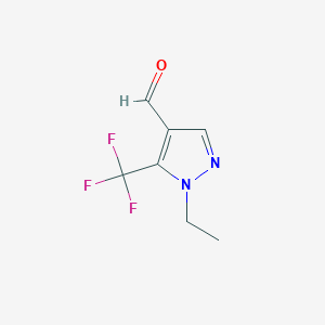 molecular formula C7H7F3N2O B2677916 1-Ethyl-5-(trifluoromethyl)-1H-pyrazole-4-carbaldehyde CAS No. 1443279-54-6
