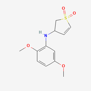 molecular formula C12H15NO4S B2677918 N-(2,5-dimethoxyphenyl)-1,1-dioxo-2,3-dihydrothiophen-3-amine CAS No. 880071-81-8
