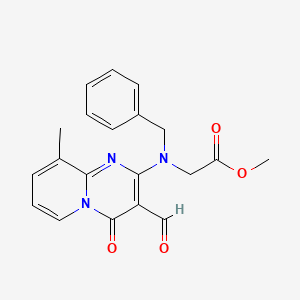 molecular formula C20H19N3O4 B2677951 Methyl 2-[benzyl-(3-formyl-9-methyl-4-oxopyrido[1,2-a]pyrimidin-2-yl)amino]acetate CAS No. 1211849-10-3