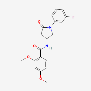 molecular formula C19H19FN2O4 B2677959 N-[1-(3-fluorophenyl)-5-oxopyrrolidin-3-yl]-2,4-dimethoxybenzamide CAS No. 887463-18-5